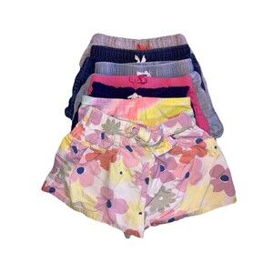 7 Girls 5T Shorts Lot Blues, Pinks,Greys